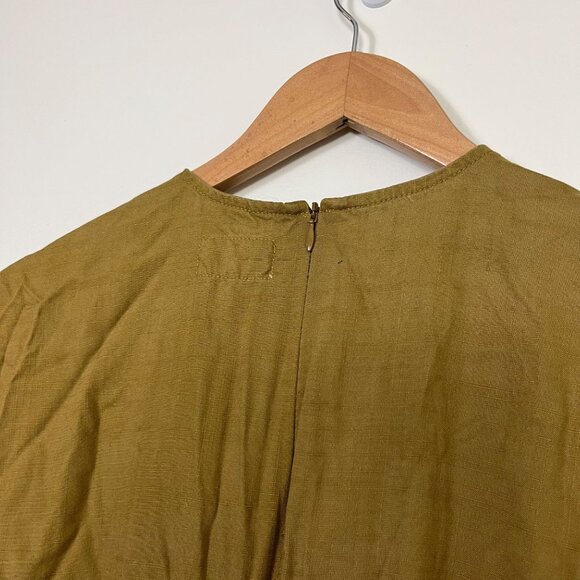 Marine Layer V-Neck Cap Short Sleeve Pocket Jumpsuit Mustard Women’s Size XS - Picture 8 of 13